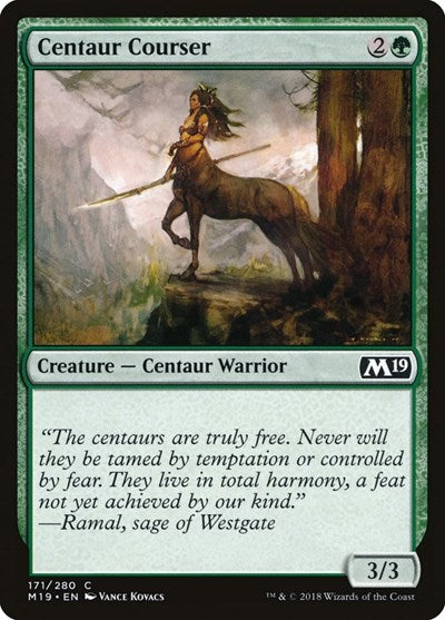 2018 Magic: The Gathering: Core Set 2019 (M19) - Centaur Courser (#171, Common) (, Near Mint)