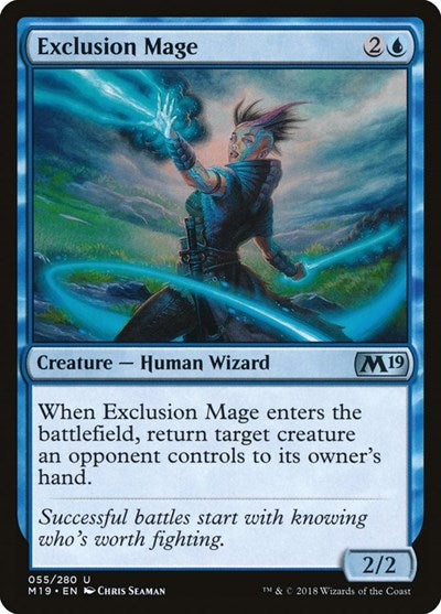 2018 Magic: The Gathering: Core Set 2019 (M19) - Exclusion Mage (#55, Uncommon) (, Near Mint)