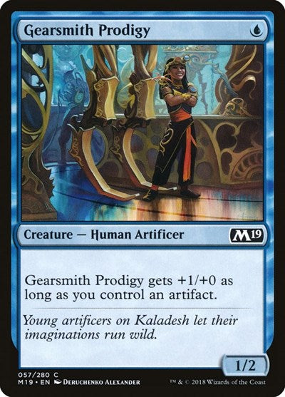 2018 Magic: The Gathering: Core Set 2019 (M19) - Gearsmith Prodigy (#57, Common) (, Near Mint)