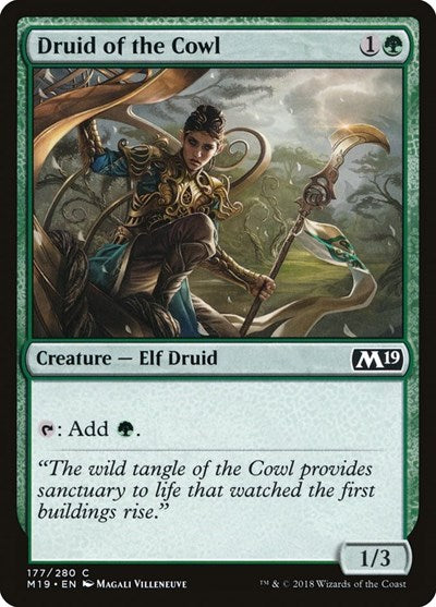 2018 Magic: The Gathering: Core Set 2019 (M19) - Druid of the Cowl (#177, Common) (, Near Mint)
