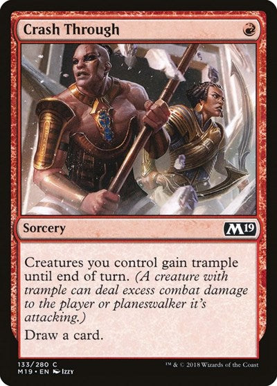 2018 Magic: The Gathering: Core Set 2019 (M19) - Crash Through (#133, Common) (, Lightly Played)