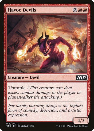 2018 Magic: The Gathering: Core Set 2019 (M19) - Havoc Devils (#146, Common) (, Near Mint)