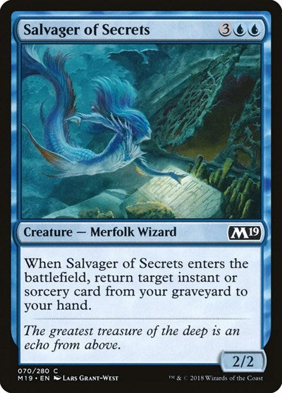 2018 Magic: The Gathering: Core Set 2019 (M19) - Salvager of Secrets (#70, Common) (, Near Mint)