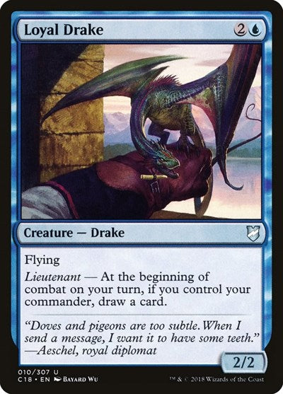 2018 Magic: The Gathering: Commander 2018 (C18) - Loyal Drake (#10, Uncommon) (, Lightly Played)