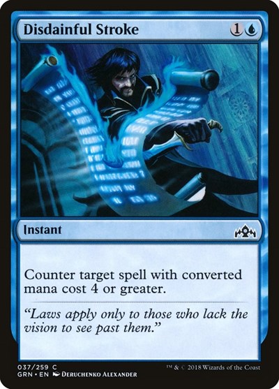 2018 Magic: The Gathering: Guilds of Ravnica (GRN) - Disdainful Stroke (#37, Common) (, Near Mint)