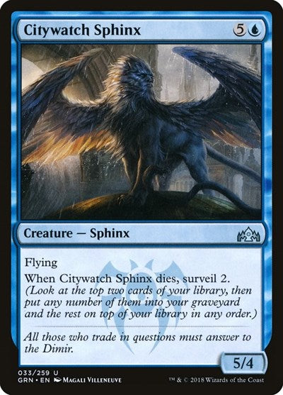 2018 Magic: The Gathering: Guilds of Ravnica (GRN) - Citywatch Sphinx (#33, Uncommon) (, Near Mint)