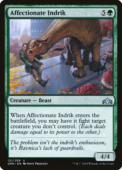 2018 Magic: The Gathering: Guilds of Ravnica (GRN) - Affectionate Indrik (#121, Uncommon) (, Near Mint)