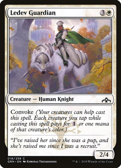 2018 Magic: The Gathering: Guilds of Ravnica (GRN) - Ledev Guardian (#18, Common) (, Near Mint)