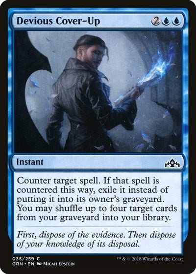 2018 Magic: The Gathering: Guilds of Ravnica (GRN) - Devious Cover Up (#35, Common) (, Moderately Played)