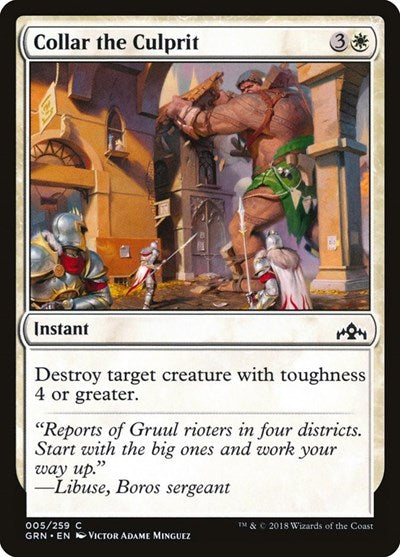 2018 Magic: The Gathering: Guilds of Ravnica (GRN) - Collar the Culprit (#5, Common) (, Lightly Played)