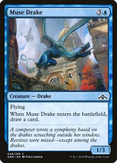 2018 Magic: The Gathering: Guilds of Ravnica (GRN) - Muse Drake (#46, Common) (, Near Mint)