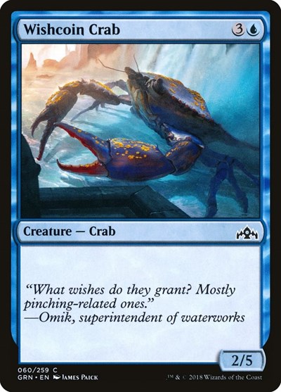 2018 Magic: The Gathering: Guilds of Ravnica (GRN) - Wishcoin Crab (#60, Common) (, Near Mint)
