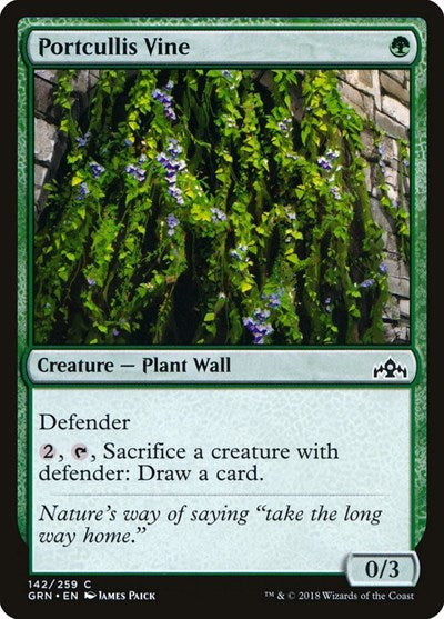 2018 Magic: The Gathering: Guilds of Ravnica (GRN) - Portcullis Vine (#142, Common) (, Lightly Played)
