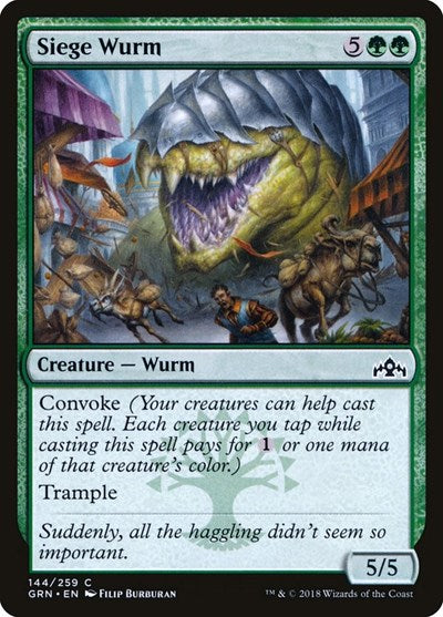 2018 Magic: The Gathering: Guilds of Ravnica (GRN) - Siege Wurm (#144, Common) (, Lightly Played)