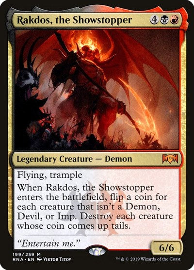 2019 Magic: The Gathering: Ravnica Allegiance (RNA) - Rakdos the Showstopper (#199, Mythic Rare) (, Lightly Played)