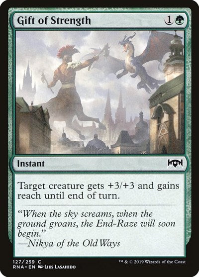 2019 Magic: The Gathering: Ravnica Allegiance (RNA) - Gift of Strength (#127, Common) (, Lightly Played)