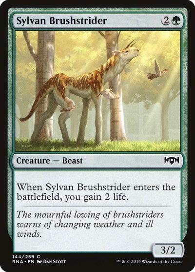 2019 Magic: The Gathering: Ravnica Allegiance (RNA) - Sylvan Brushstrider (#144, Common) (, Lightly Played)
