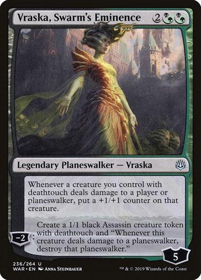 2019 Magic: The Gathering: War of the Spark (WAR) - Vraska Swarms Eminence (#236, Uncommon) (, Moderately Played)
