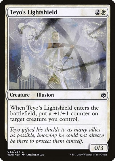 2019 Magic: The Gathering: War of the Spark (WAR) - Teyos Lightshield (#33, Common) (, Moderately Played)