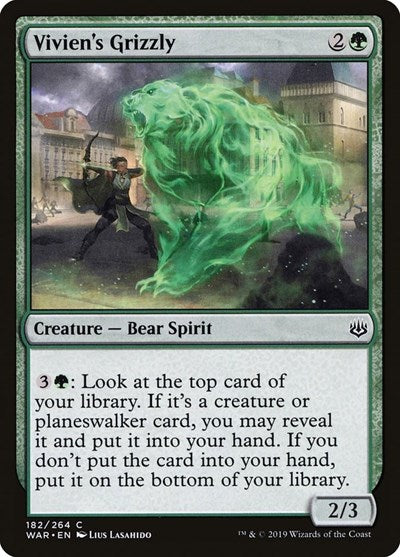 2019 Magic: The Gathering: War of the Spark (WAR) - Viviens Grizzly (#182, Common) (, Lightly Played)
