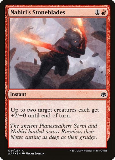 2019 Magic: The Gathering: War of the Spark (WAR) - Nahiris Stoneblades (#139, Common) (, Moderately Played)