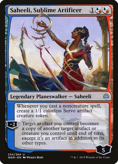 2019 Magic: The Gathering: War of the Spark (WAR) - Saheeli Sublime Artificer (#234, Uncommon) (, Near Mint)