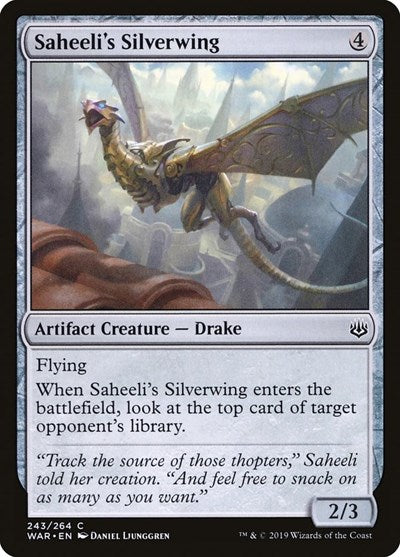 2019 Magic: The Gathering: War of the Spark (WAR) - Saheelis Silverwing (#243, Common) (, Lightly Played)