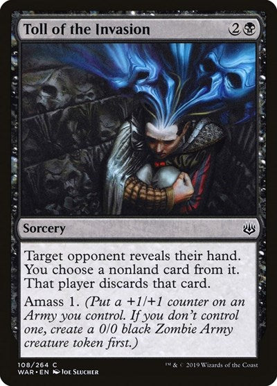 2019 Magic: The Gathering: War of the Spark (WAR) - Toll of the Invasion (#108, Common) (, Moderately Played)
