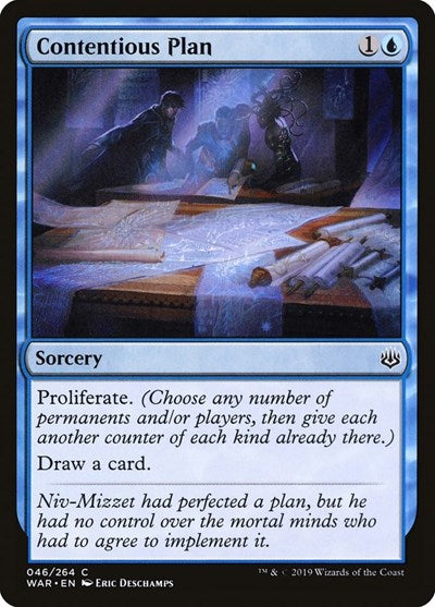 2019 Magic: The Gathering: War of the Spark (WAR) - Contentious Plan (#46, Common) (, Moderately Played)