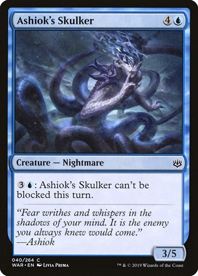 2019 Magic: The Gathering: War of the Spark (WAR) - Ashioks Skulker (#40, Common) (, Moderately Played)