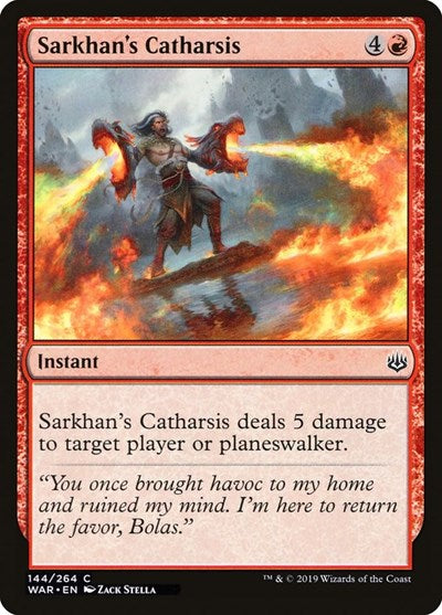 2019 Magic: The Gathering: War of the Spark (WAR) - Sarkhans Catharsis (#144, Common) (, Moderately Played)