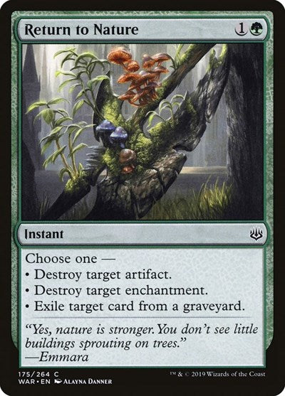 2019 Magic: The Gathering: War of the Spark (WAR) - Return to Nature (#175, Common) (, Near Mint)