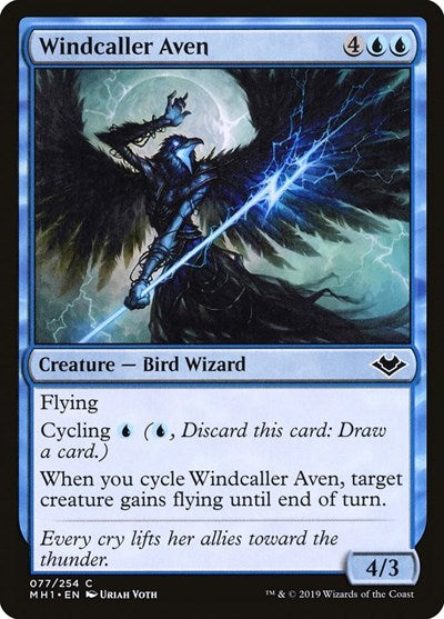 2019 Magic: The Gathering: Modern Horizons (MH1) - Windcaller Aven (#77, Common) (, Lightly Played)