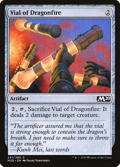 2019 Magic: The Gathering: Core Set 2020 (M20) - Vial of Dragonfire (#241, Common) (, Moderately Played)