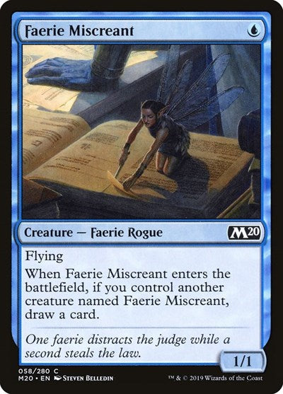 2019 Magic: The Gathering: Core Set 2020 (M20) - Faerie Miscreant (#58, Common) (, Near Mint)