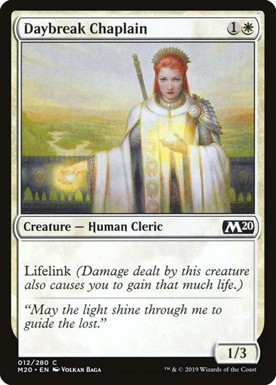 2019 Magic: The Gathering: Core Set 2020 (M20) - Daybreak Chaplain (#12, Common) (, Near Mint)