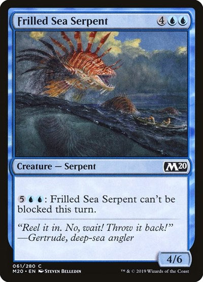 2019 Magic: The Gathering: Core Set 2020 (M20) - Frilled Sea Serpent (#61, Common) (, Moderately Played)
