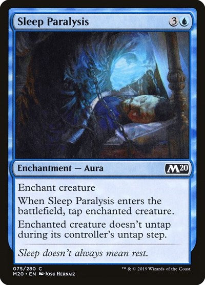 2019 Magic: The Gathering: Core Set 2020 (M20) - Sleep Paralysis (#75, Common) (, Moderately Played)