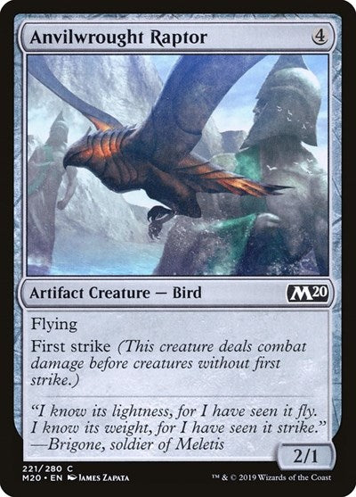 2019 Magic: The Gathering: Core Set 2020 (M20) - Anvilwrought Raptor (#221, Common) (, Moderately Played)