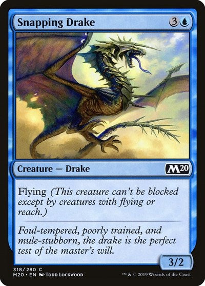 2019 Magic: The Gathering: Core Set 2020 (M20) - Snapping Drake (#318, Common) (, Near Mint)