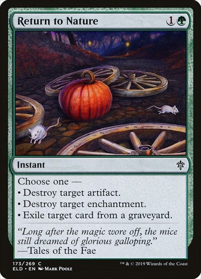 2019 Magic: The Gathering: Throne of Eldraine (ELD) - Return to Nature (#173, Common)