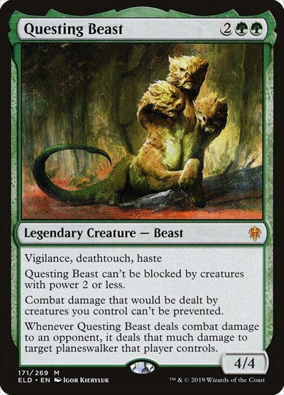 2019 Magic: The Gathering: Throne of Eldraine (ELD) - Questing Beast (#171, Mythic Rare) (, Near Mint)