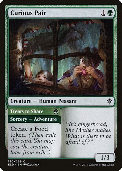 2019 Magic: The Gathering: Throne of Eldraine (ELD) - Curious Pair (#150, Common) (, Moderately Played)