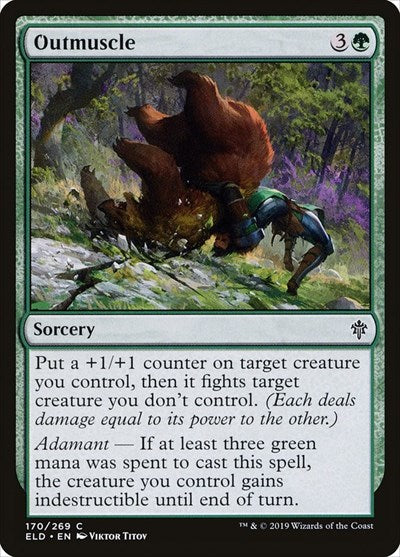 2019 Magic: The Gathering: Throne of Eldraine (ELD) - Outmuscle (#170, Common) (, Lightly Played)