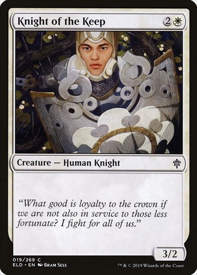 2019 Magic: The Gathering: Throne of Eldraine (ELD) - Knight of the Keep (#19, Common) (, Near Mint)