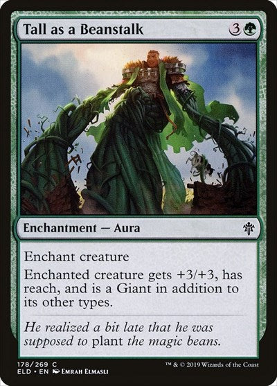 2019 Magic: The Gathering: Throne of Eldraine (ELD) - Tall as a Beanstalk (#178, Common) (, Lightly Played)