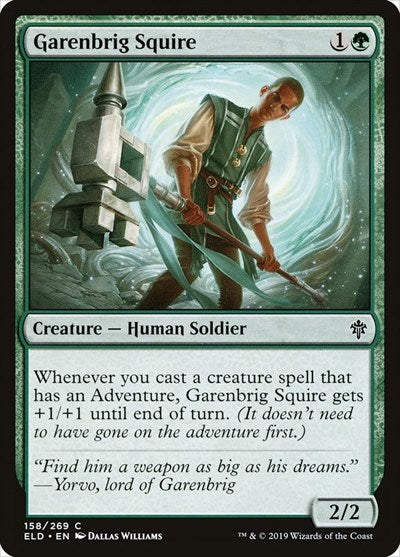 2019 Magic: The Gathering: Throne of Eldraine (ELD) - Garenbrig Squire (#158, Common) (, Lightly Played)