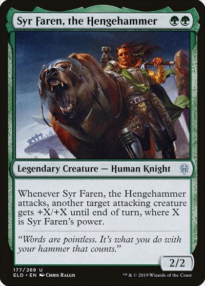 2019 Magic: The Gathering: Throne of Eldraine (ELD) - Syr Faren the Hengehammer (#177, Uncommon) (, Lightly Played)