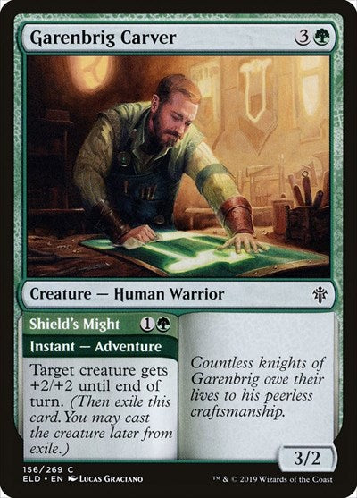 2019 Magic: The Gathering: Throne of Eldraine (ELD) - Garenbrig Carver (#156, Common) (, Lightly Played)