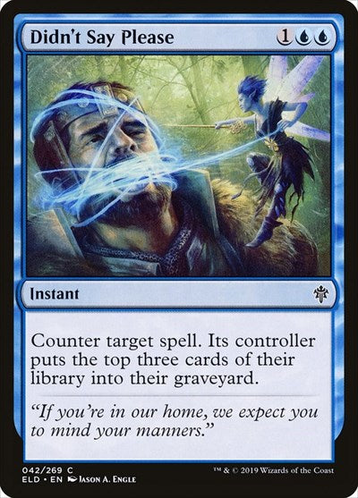 2019 Magic: The Gathering: Throne of Eldraine (ELD) - Didn't Say Please (#42, Common) (, Near Mint)